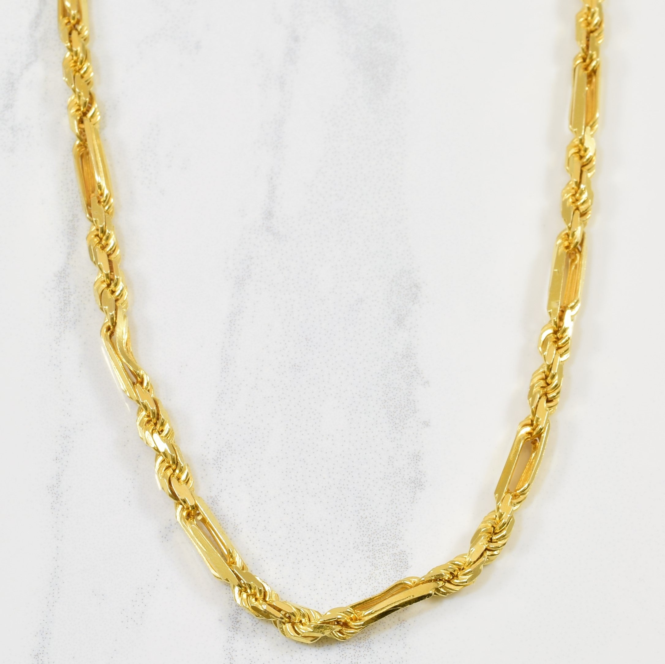 14k Yellow Gold Fancy Chain | 20" |