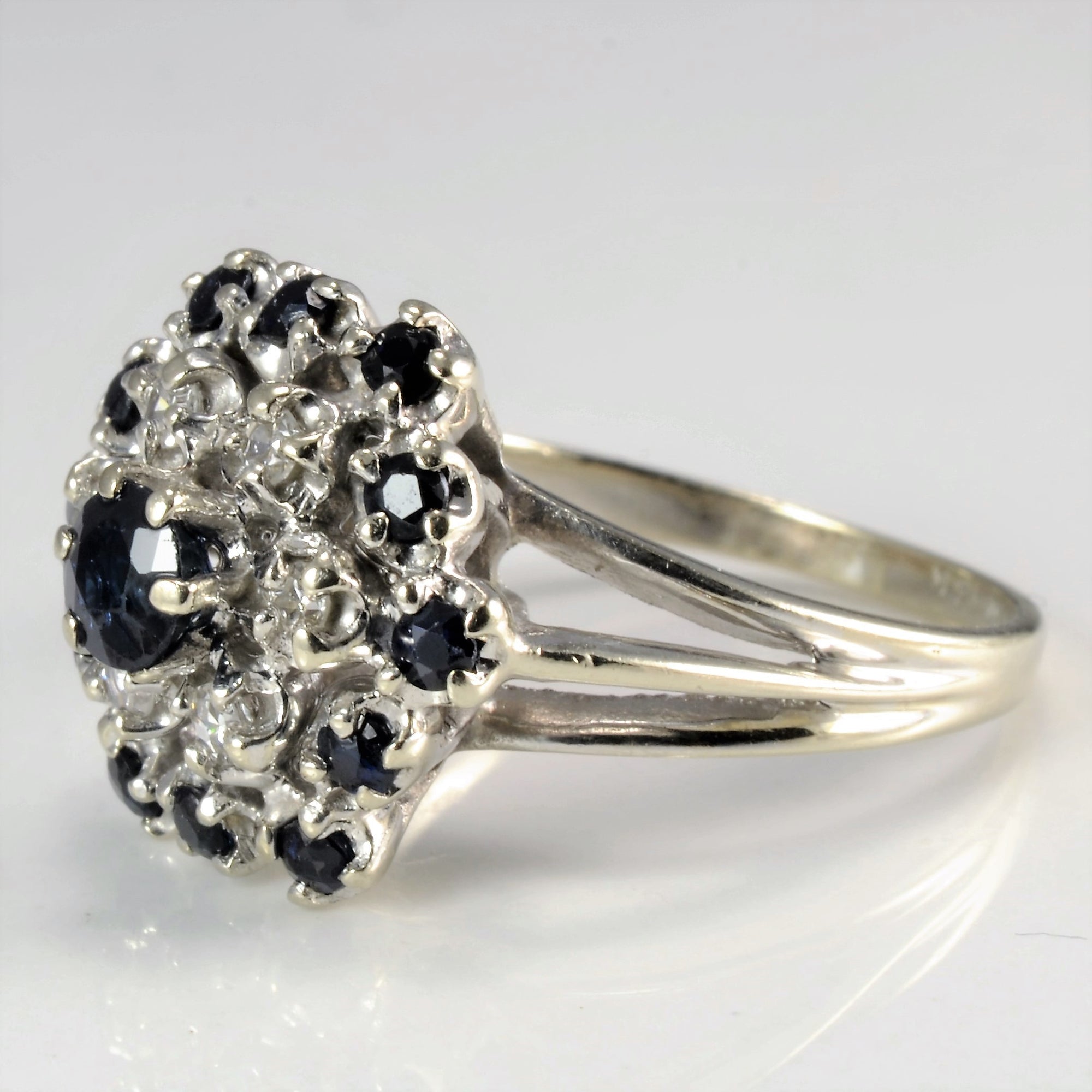 Sapphire & Diamond Ladies Cocktail Ring | 0.09 ctw, SZ 7 |