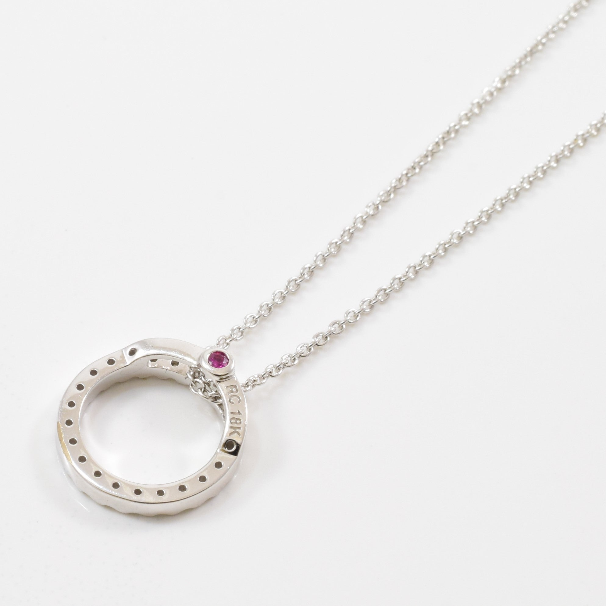 Petite Diamond Circle Necklace | 0.08 ctw | 18