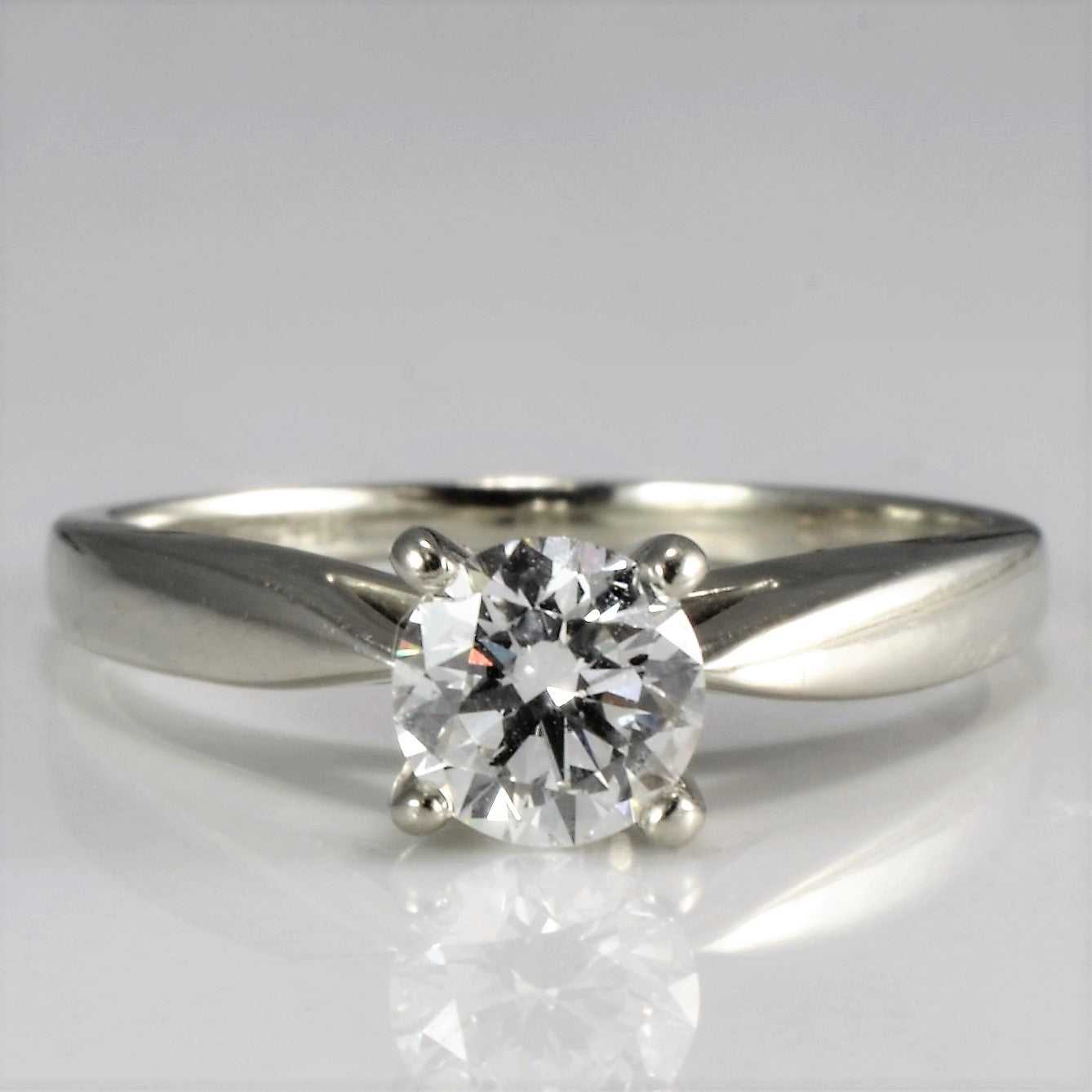 19K Gold Solitaire Diamond Engagement Ring | 0.51 ct, SZ 5.5 |