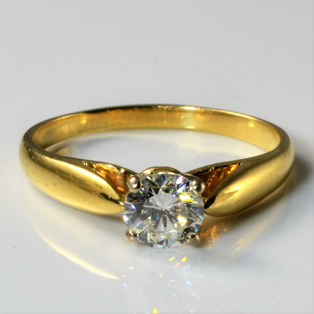 Solitaire Diamond Engagement Ring | 0.46ct | SZ 6.25 |