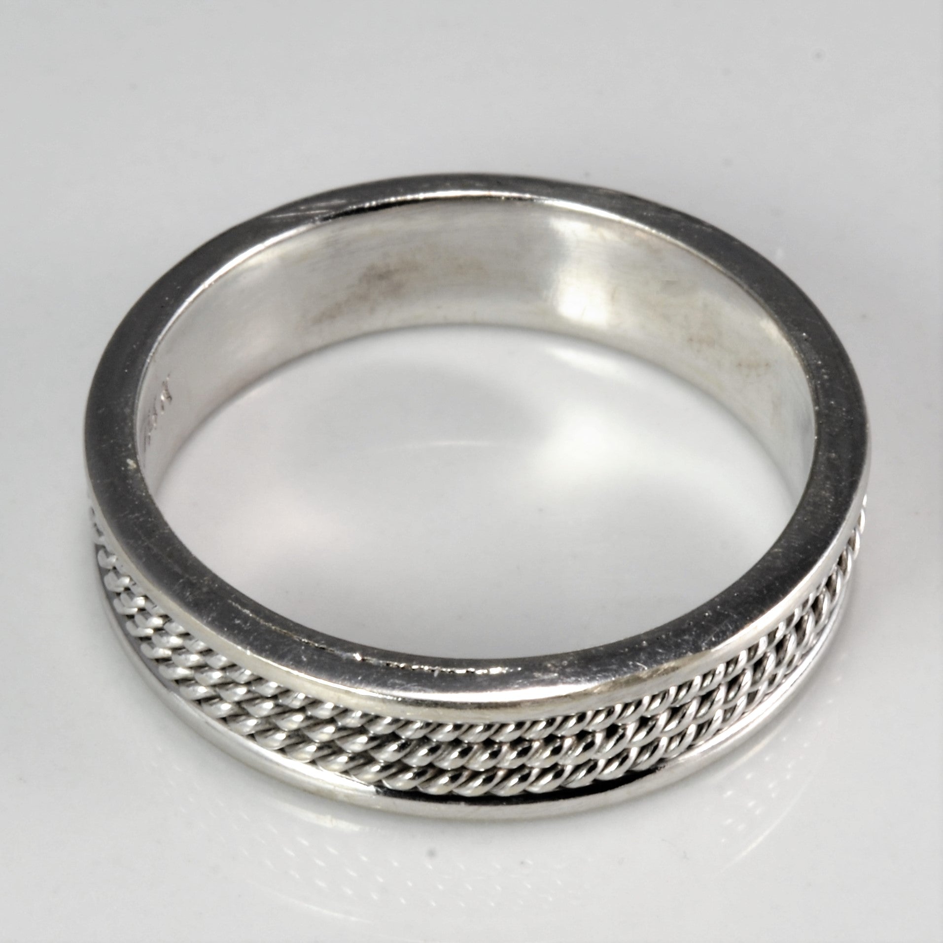 Detailed White Gold Band | SZ 7 |