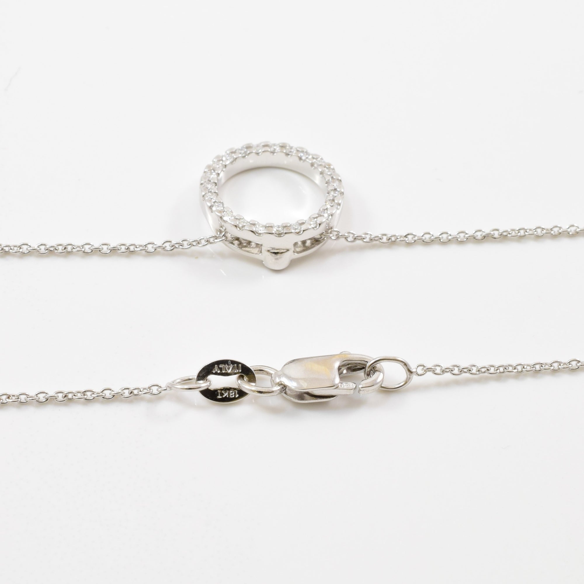 Petite Diamond Circle Necklace | 0.08 ctw | 18