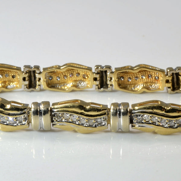 14k Yellow Gold Diamond Bracelet | 1.20ctw |