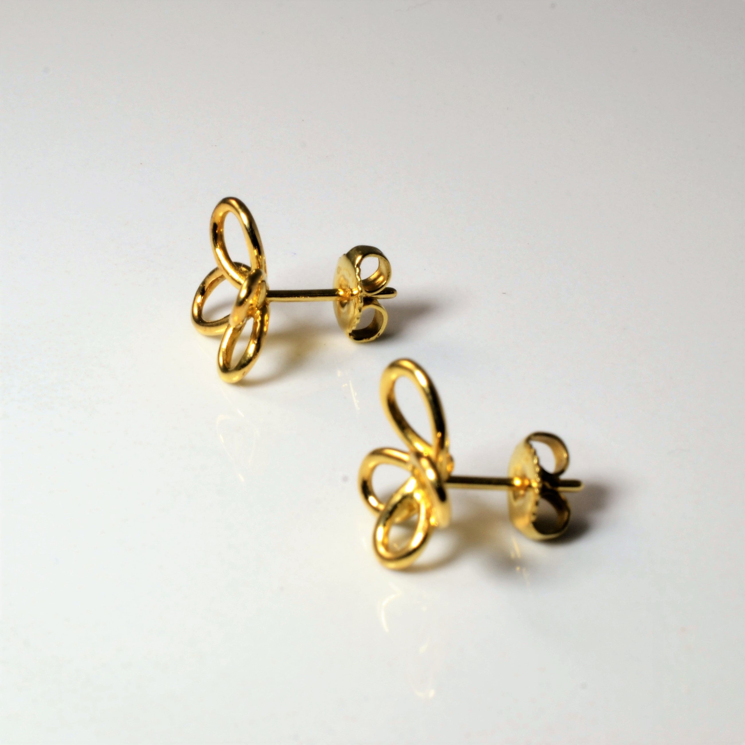 Boucles d'oreilles à clous florales abstraites | 