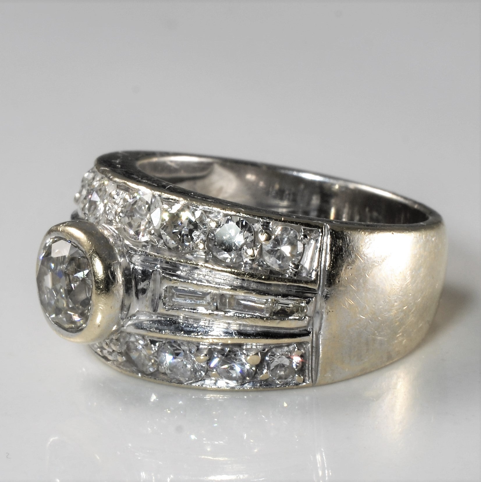 Modified Art Deco Diamond Ring | 1.88tw | SZ 6.5 |