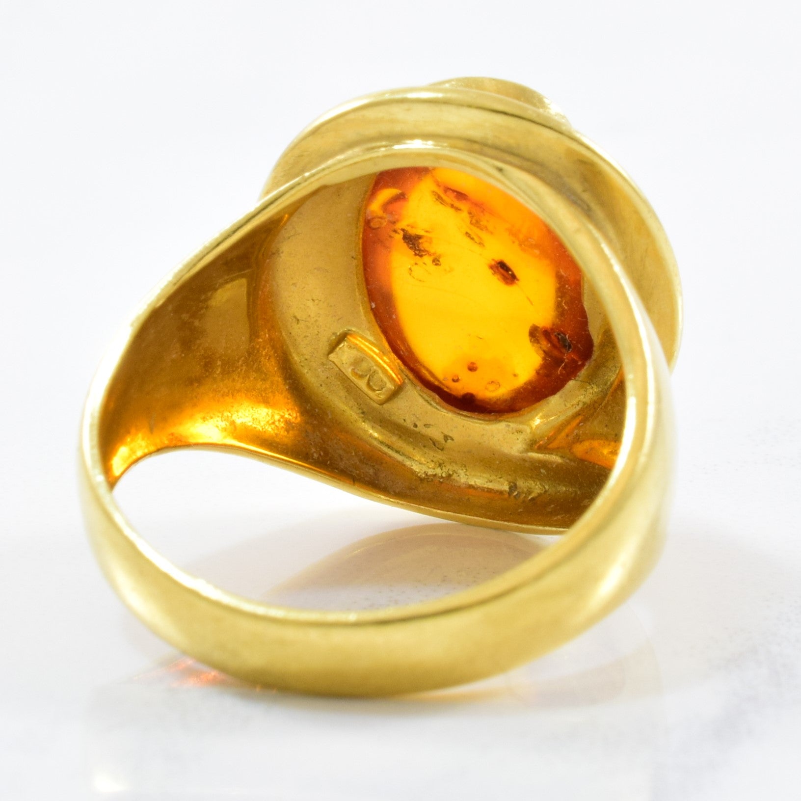 Bezel Set Amber Ring | 2.00ct | SZ 7.75 |