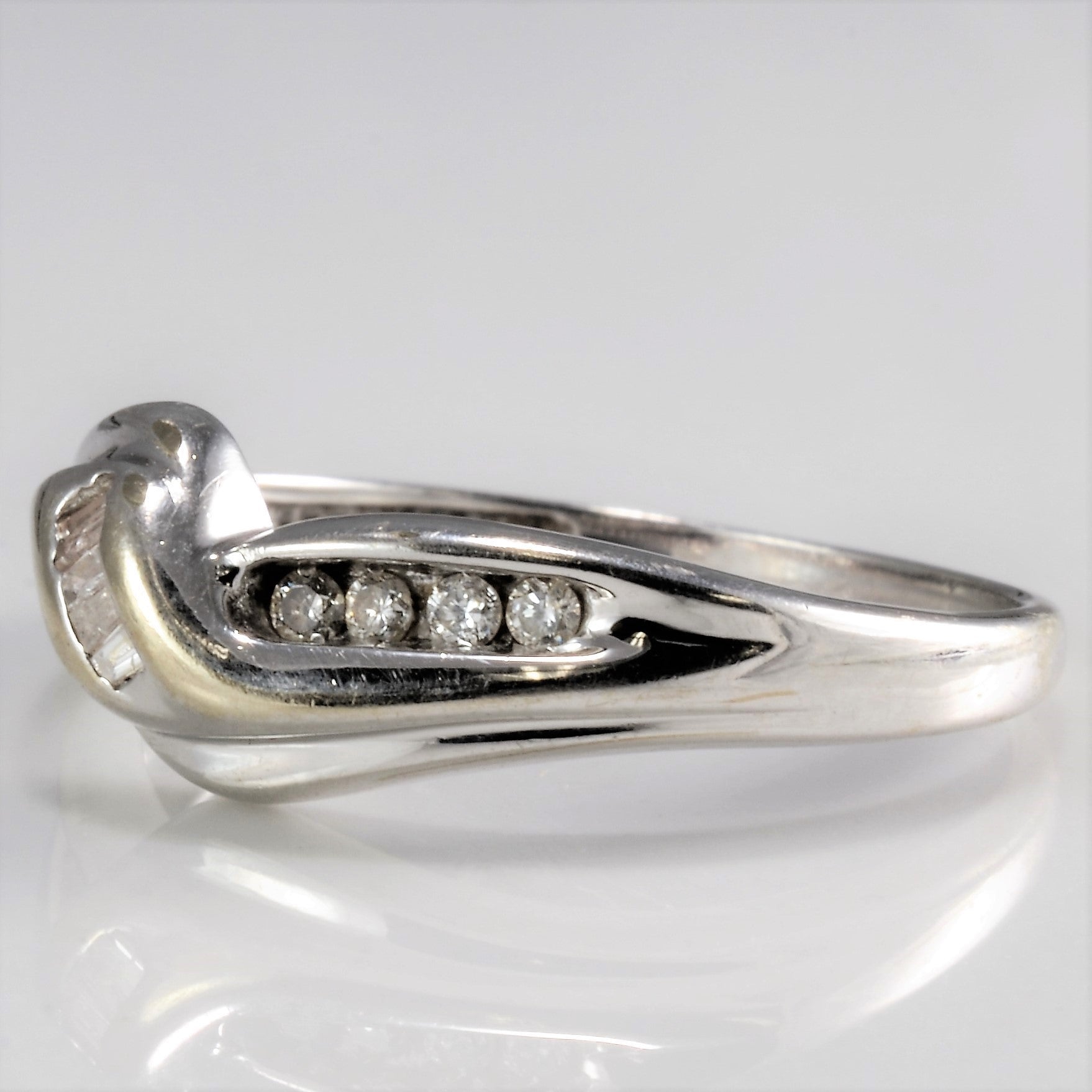 Bypass Channel Diamond Promise Ring