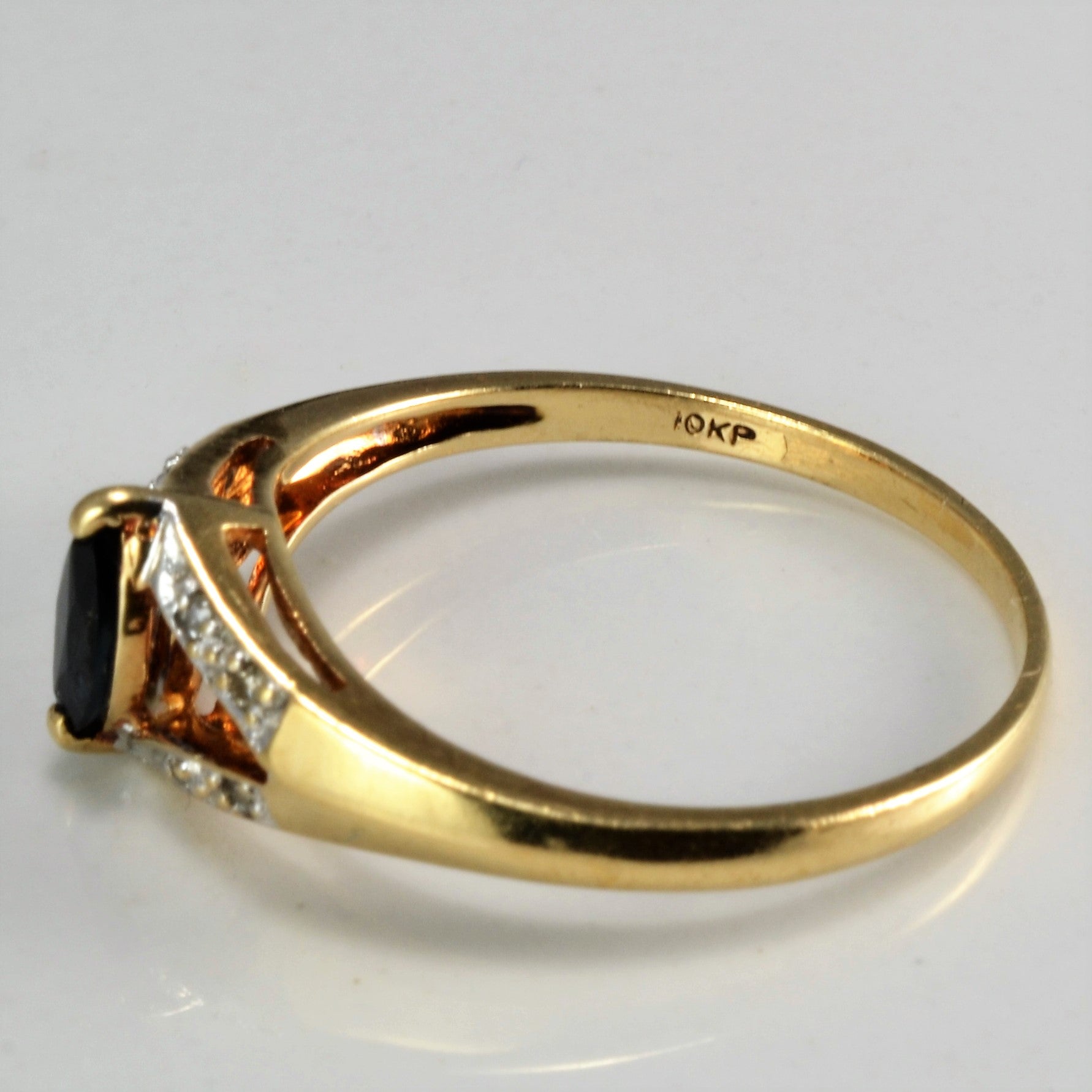 Chevron Diamond & Sapphire Ring | 0.02 ctw, SZ 6.5 |