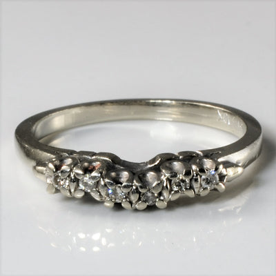 Art Deco Inspired Contour Band | 0.06ctw | SZ 6.25 |
