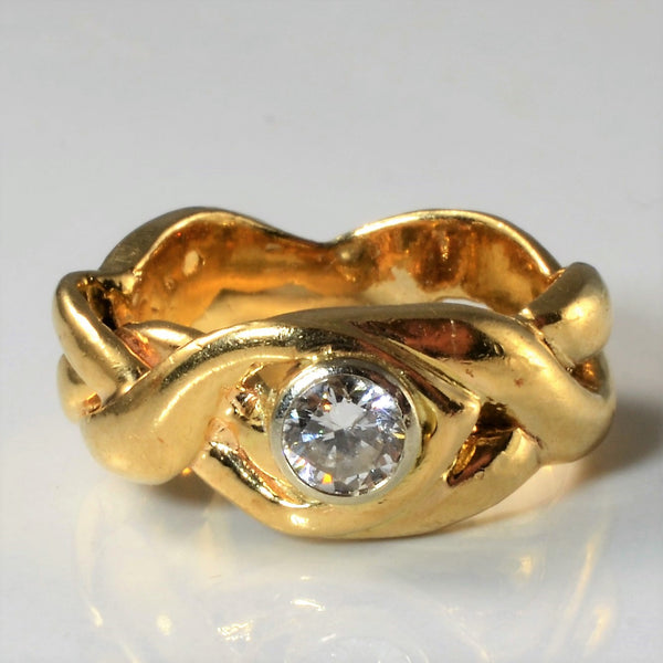Braided Bezel Set Diamond Ring | 0.44ct | SZ 7.25 |