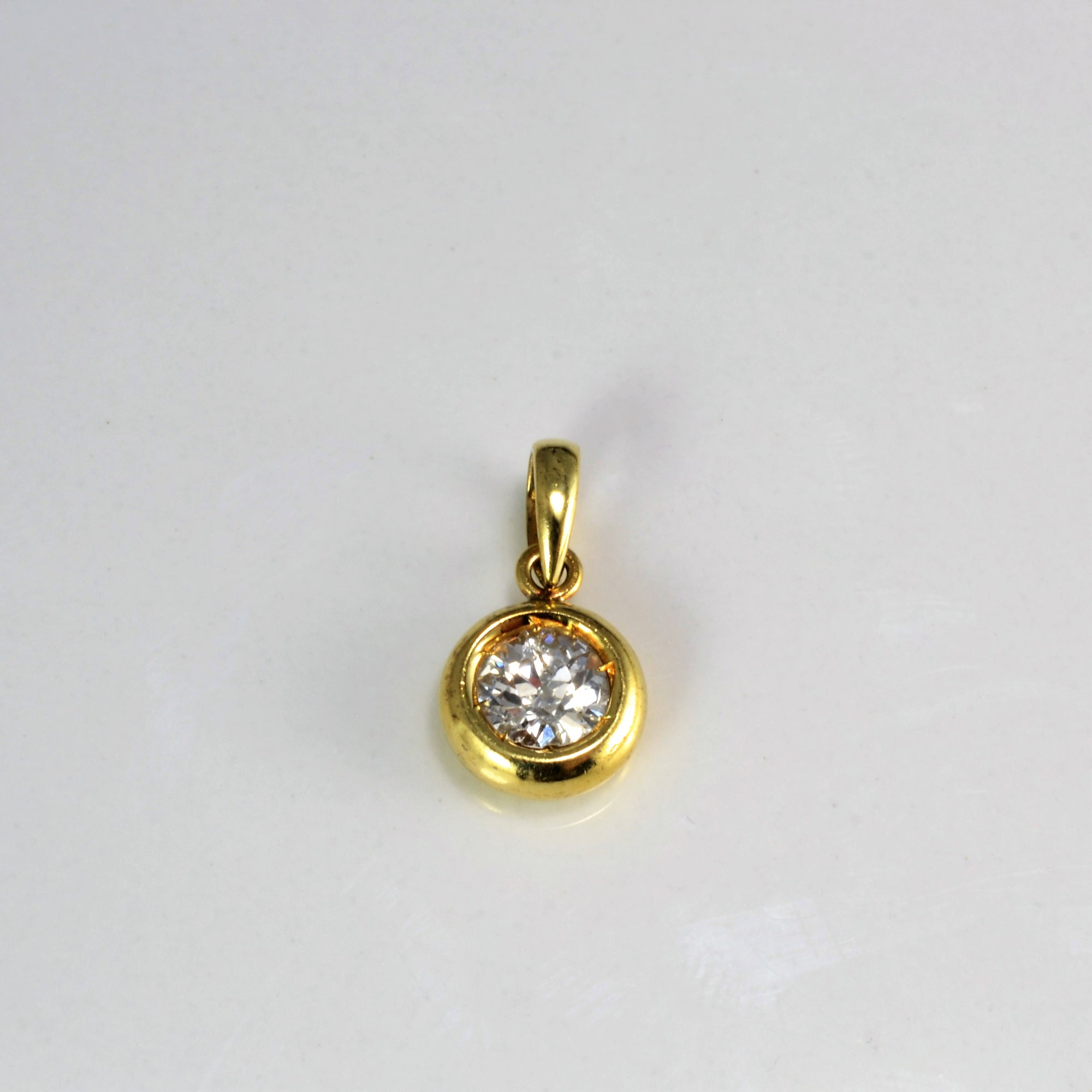Bezel Set Diamond Pendant | 0.50 ct |
