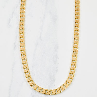 Italian 10k Yellow Gold Curb Chain | 21.5