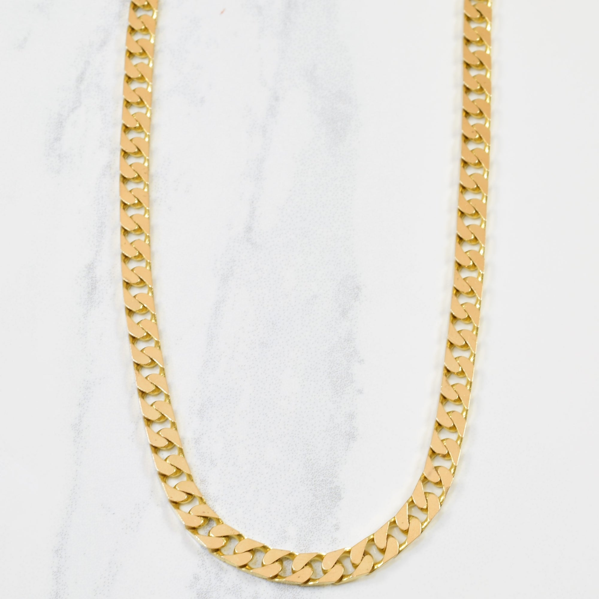 Buy starSolid Gold Curb Chain Necklace 2mm thick 18ct Real Gold Plated  Size: 16 18 20 22 24 inch/40 46 50 55 60 cm Online at desertcartINDIA