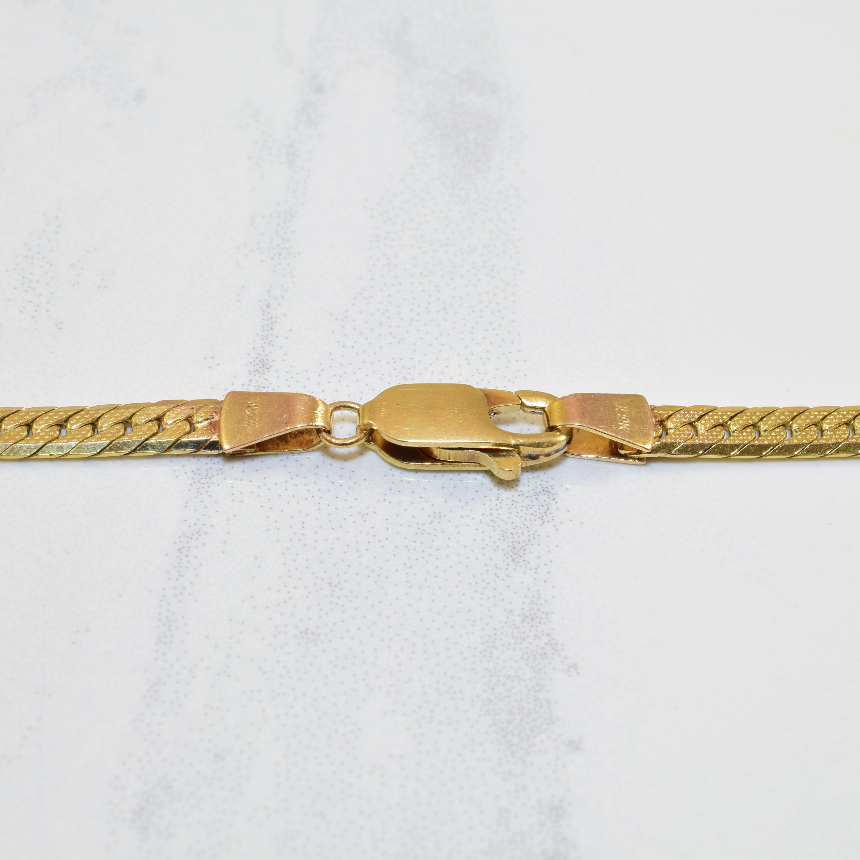 10k Yellow Gold Patterned Herringbone Chain | 20" |