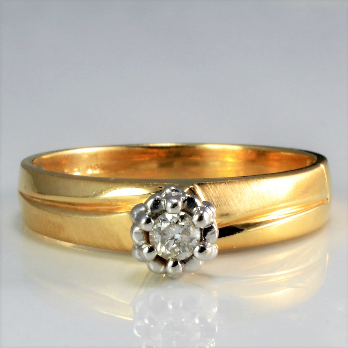 High Set Solitaire Diamond Ring | 0.10ct | SZ 9