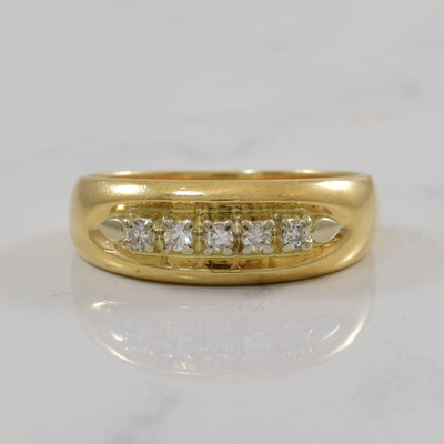 Five Stone Diamond Ring | 0.10ctw | SZ 7.5 |