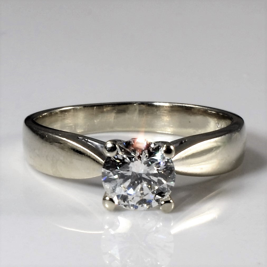 Tapered Solitaire Diamond Engagement Ring | 0.70ct | SZ 5.5 |