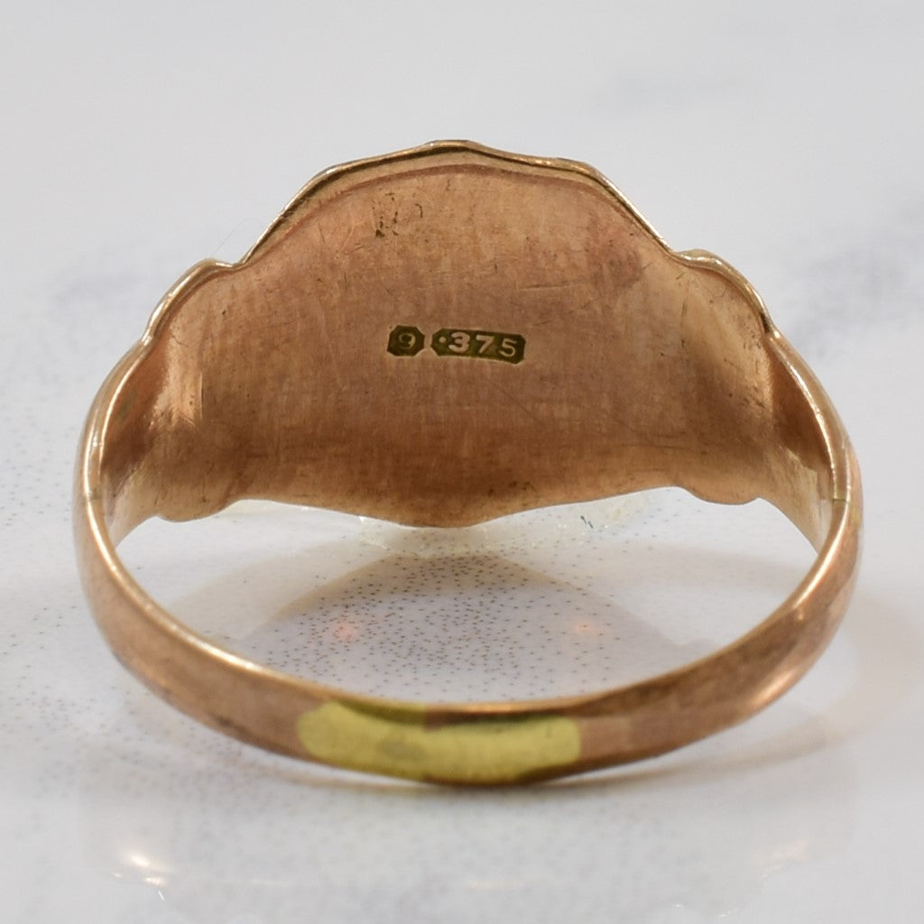 Engraved 'CDG' Edwardian Era Signet Ring | SZ 3.5 |