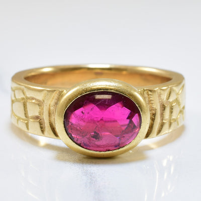 Textured Synthetic Ruby Ring | 3.00ct | SZ 9.75 |