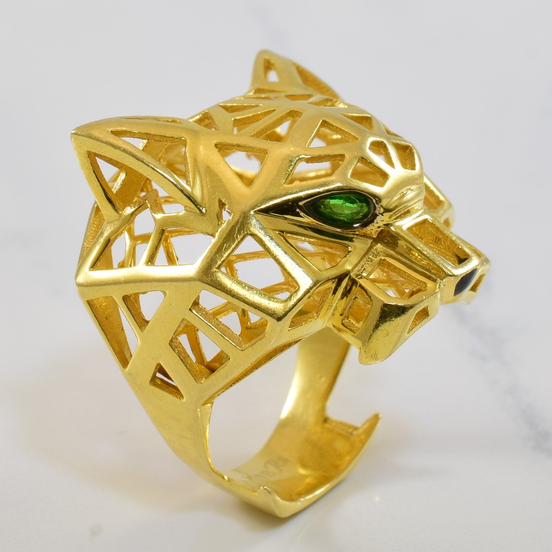 Cartier Inspired Panthere Ring | 0.30ctw | SZ 8.25 |