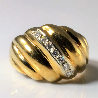 Diamond Croissant Ring | 0.14ctw | SZ 6.25 |