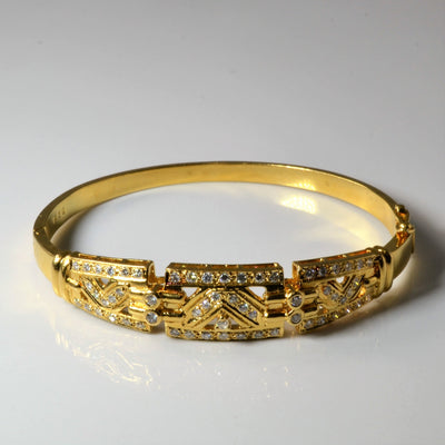 Hinged Diamond Bangle | 1.03ctw | 7.25