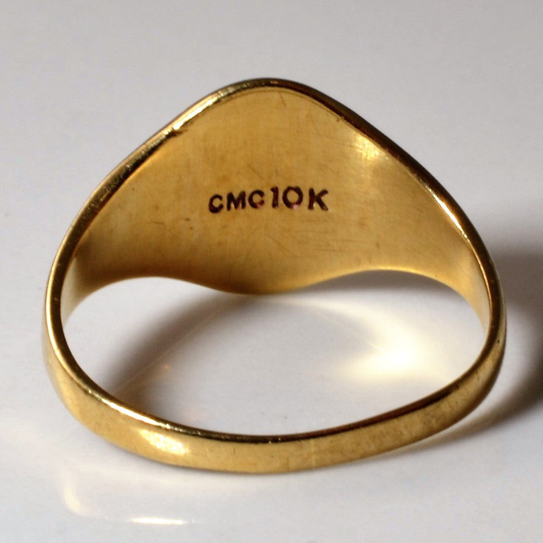 Blank Yellow Gold Signet Ring | SZ 3 |