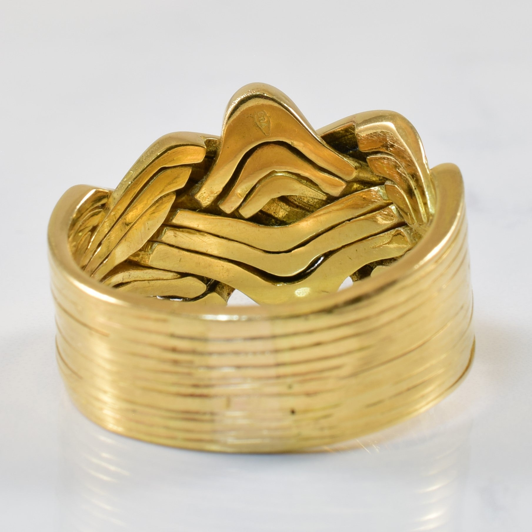 Yellow Gold Puzzle Ring | SZ 13 | – 100 Ways