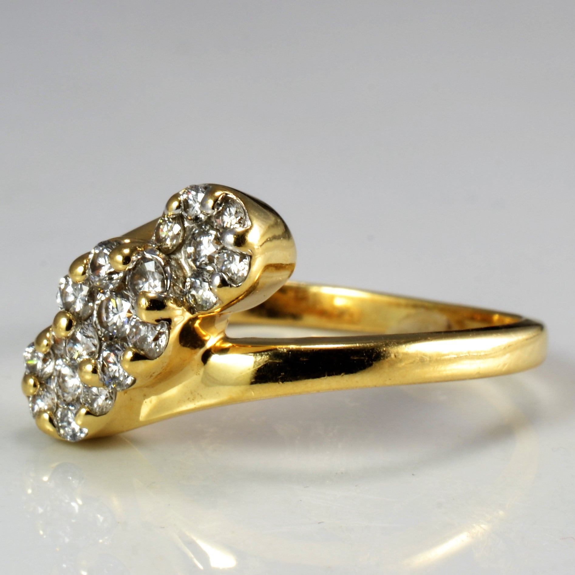 Cluster Diamond Bypass Ring | 0.54 ctw, SZ 6.5 |