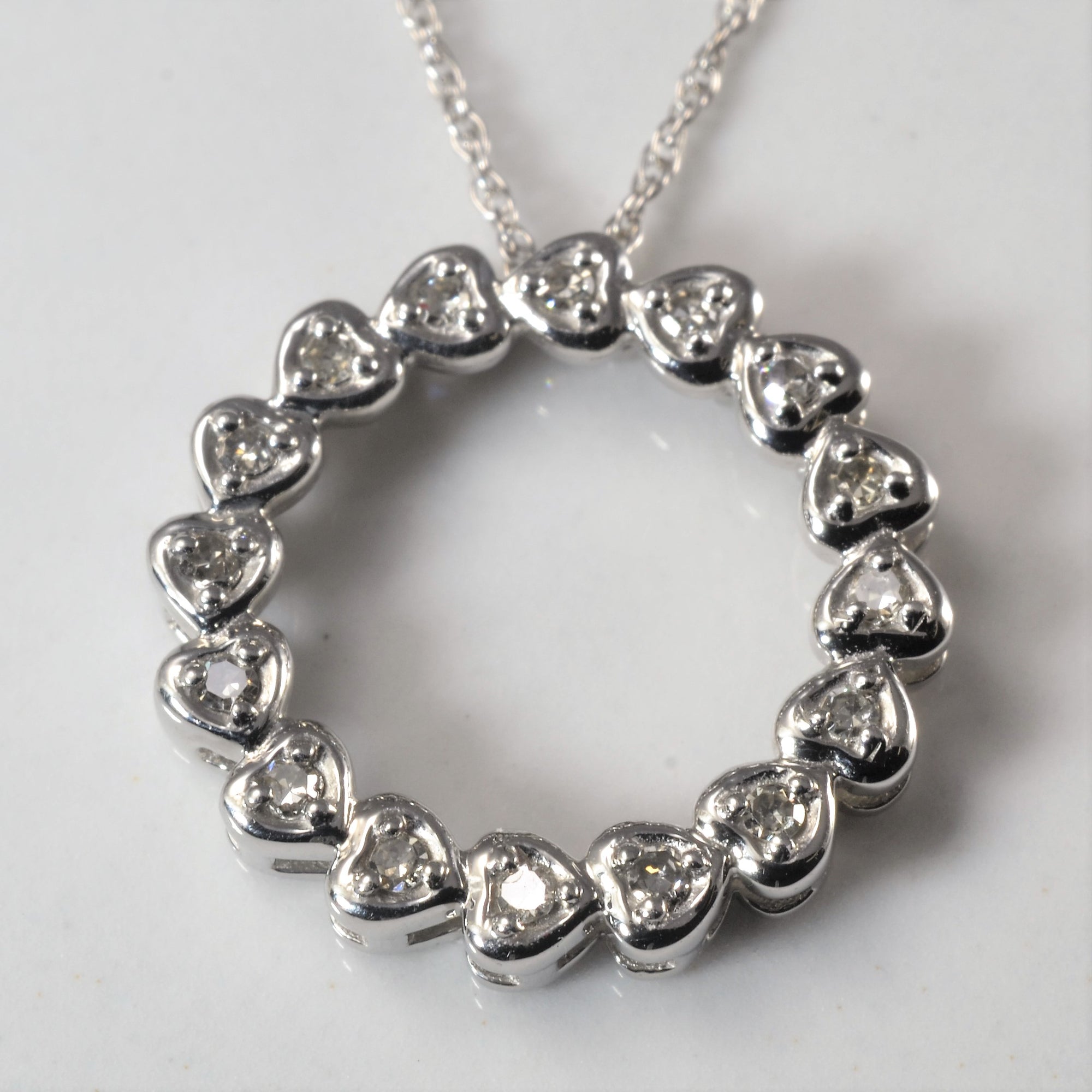 Diamond Infinite Love Circle Necklace | 0.08ctw | 17