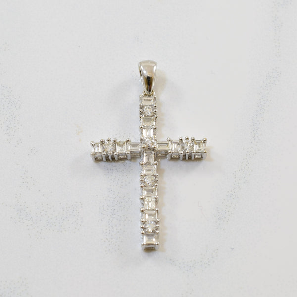 Baguette Diamond Cross Pendant | 0.42ctw |