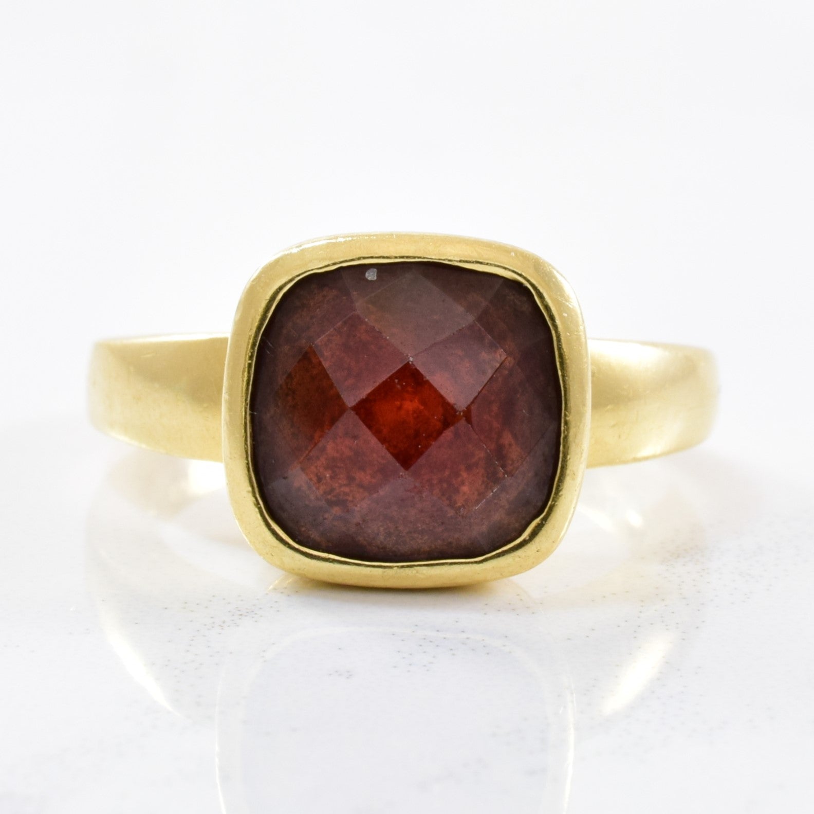 Bezel Set Garnet Ring | 3.00ct | SZ 5 |