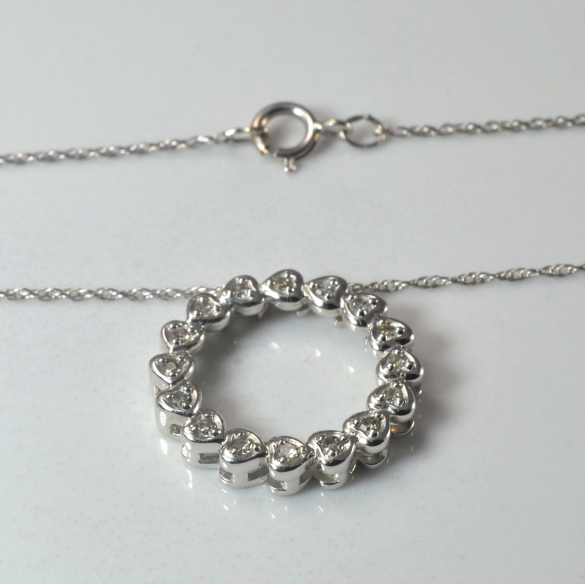 Diamond Infinite Love Circle Necklace | 0.08ctw | 17