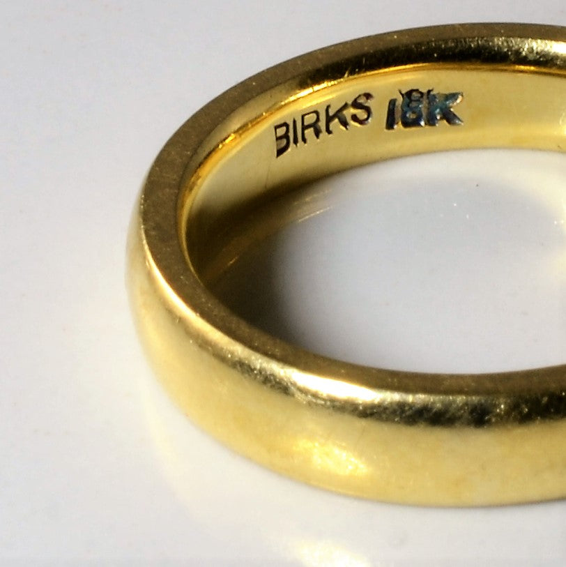 'Birks' Mid Century Yellow Gold Band | SZ 6.75 |