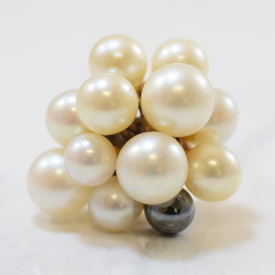 Split Shank Pearl & Hematite Cocktail Ring | 28.16ctw, 3.00ct | SZ 6.5 |