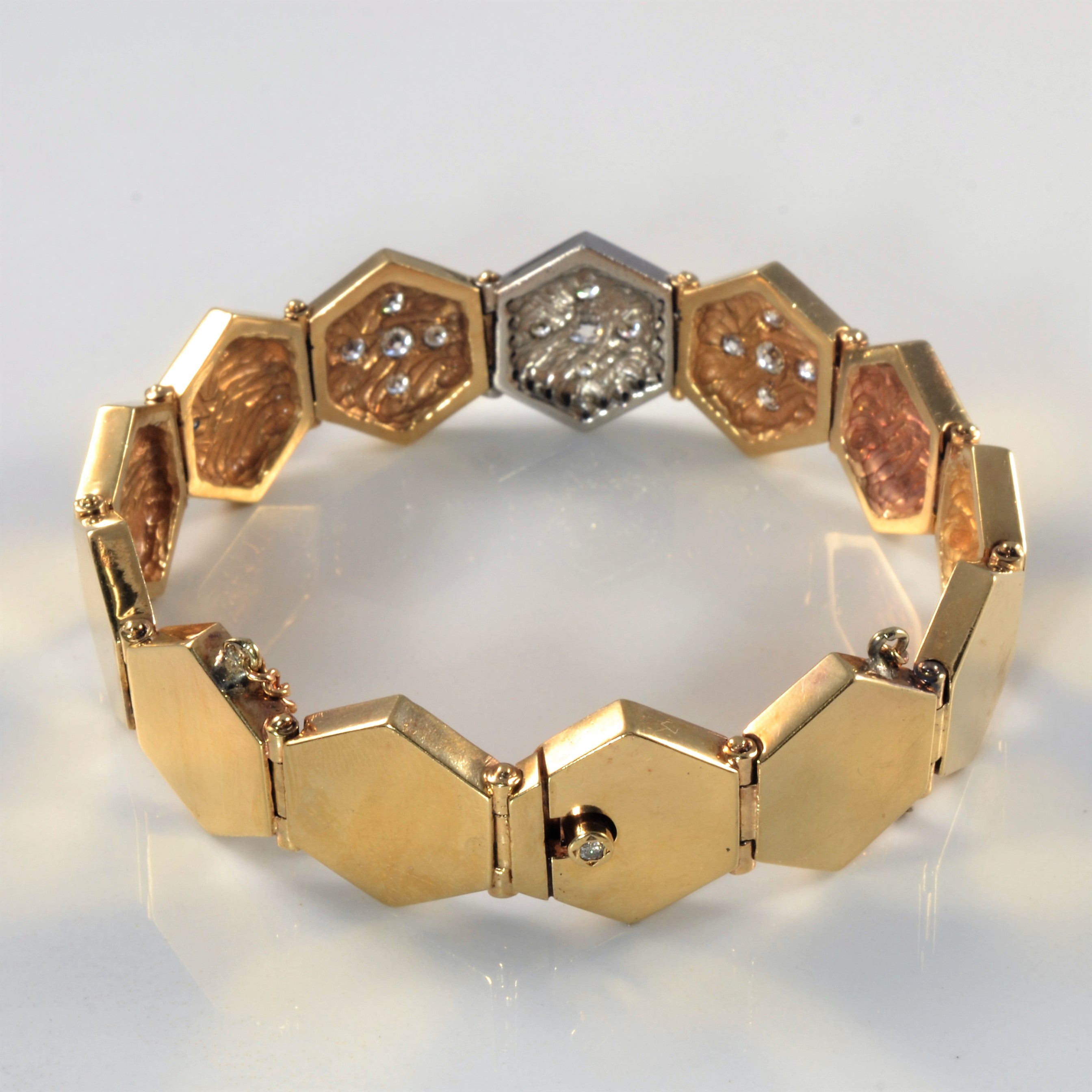 Heavy Diamond Honeycomb Bracelet | 1.26ctw | 8" |