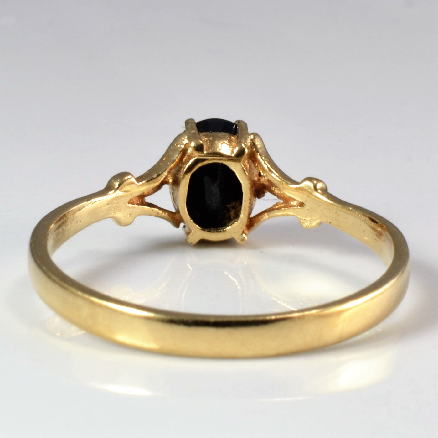 Solitaire Black Sapphire Ring | SZ 7.75 |