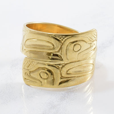 Indigenous Bear Art Bypass Ring | SZ 7.25 |