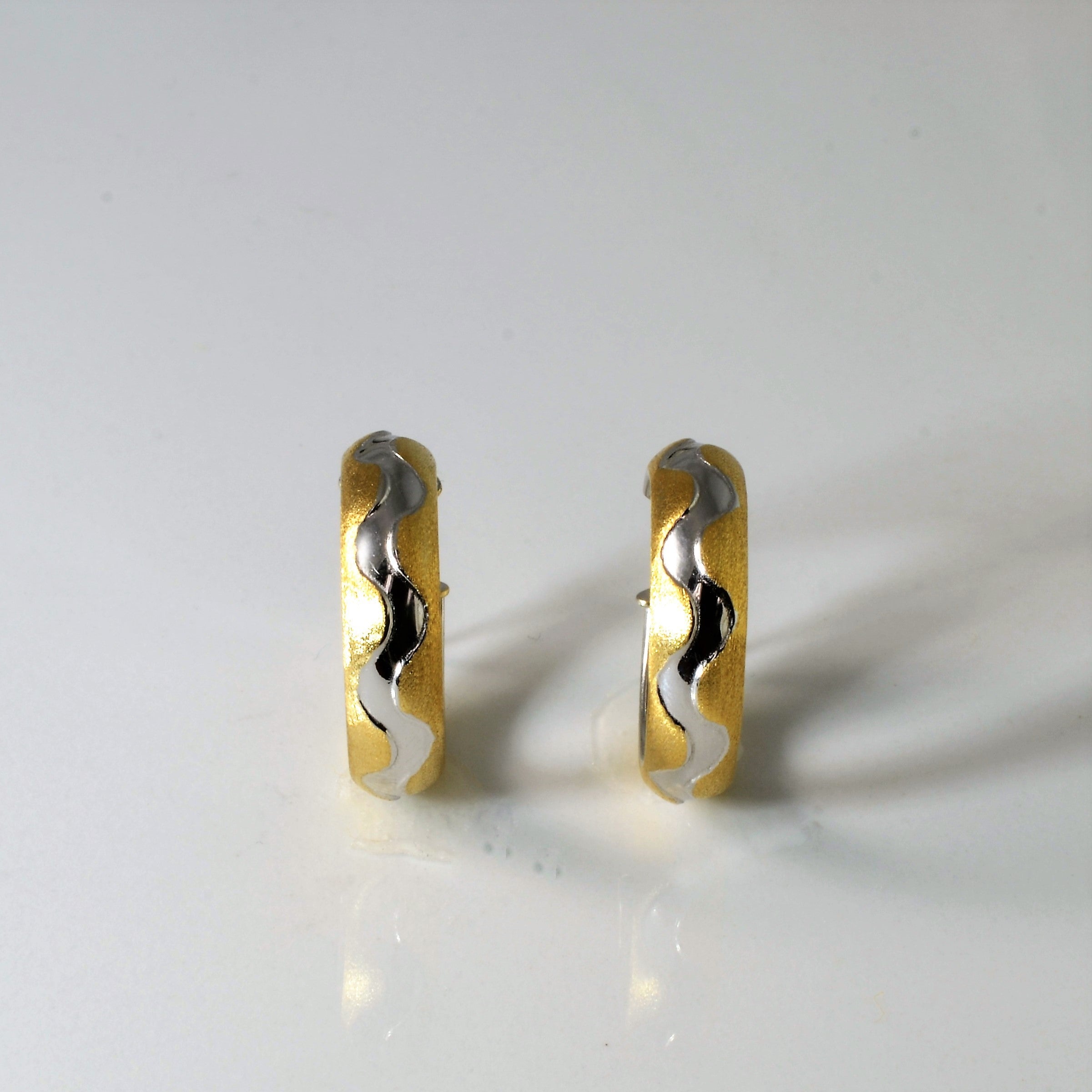 Créoles bicolores à motif tourbillonnant | 