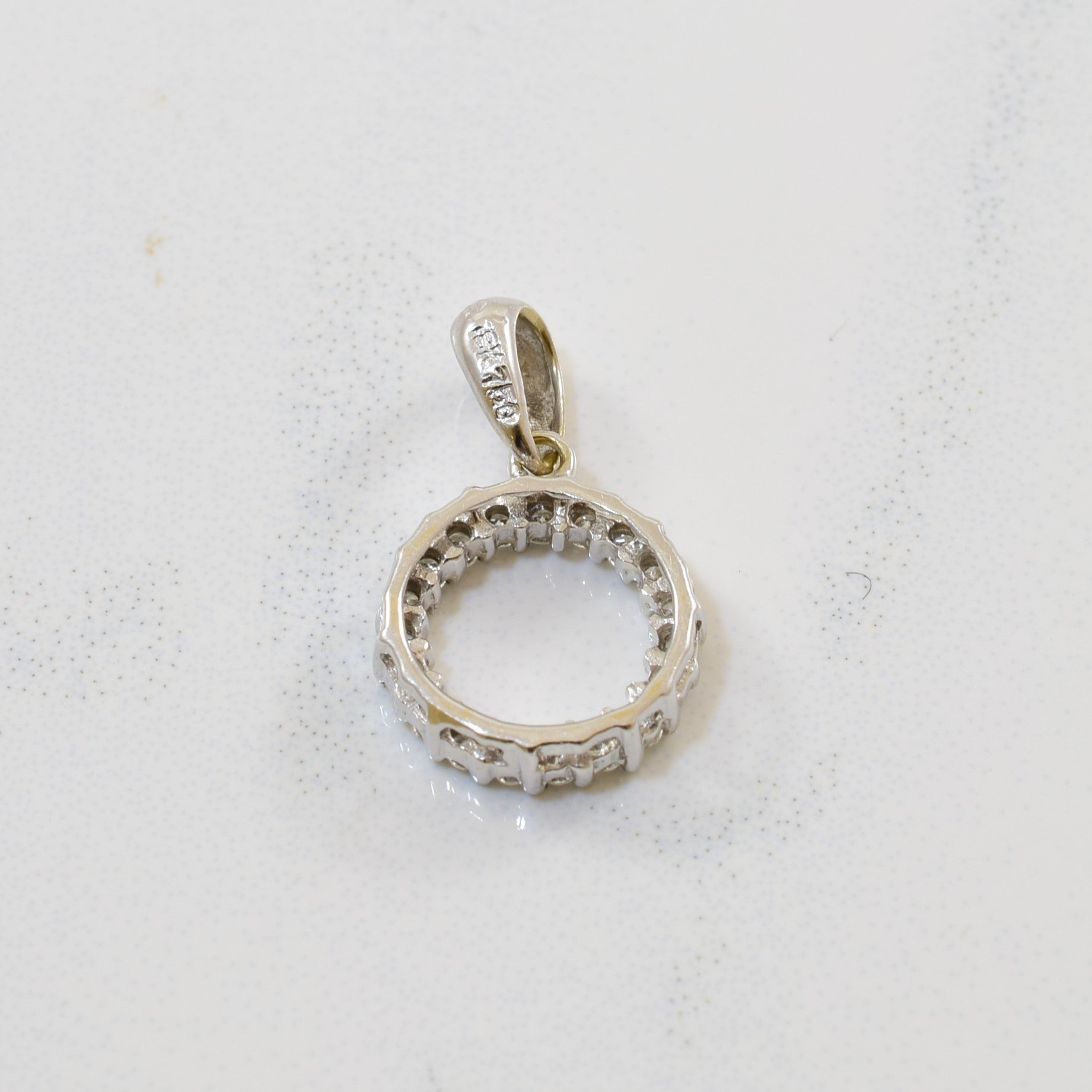 Open Circle Diamond Pendant | 0.10ctw |