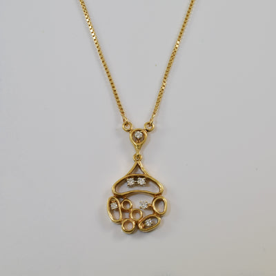 Abstract Diamond Necklace | 0.18ctw | 16