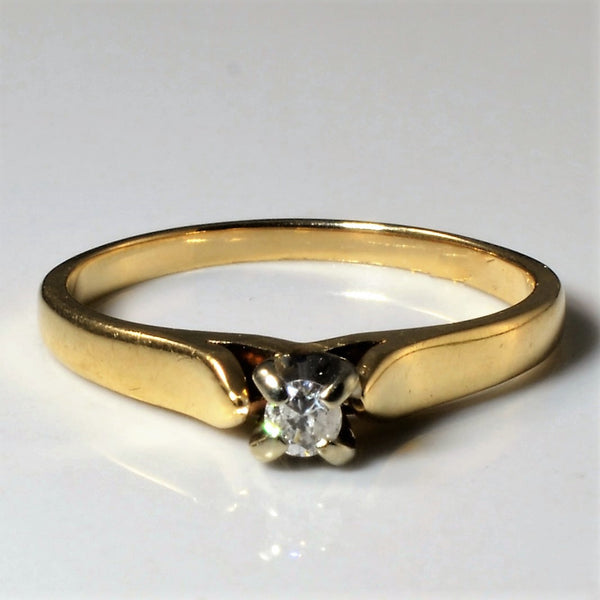 High Set Petite Solitaire Diamond Ring | 0.06ct | SZ 5.75 |