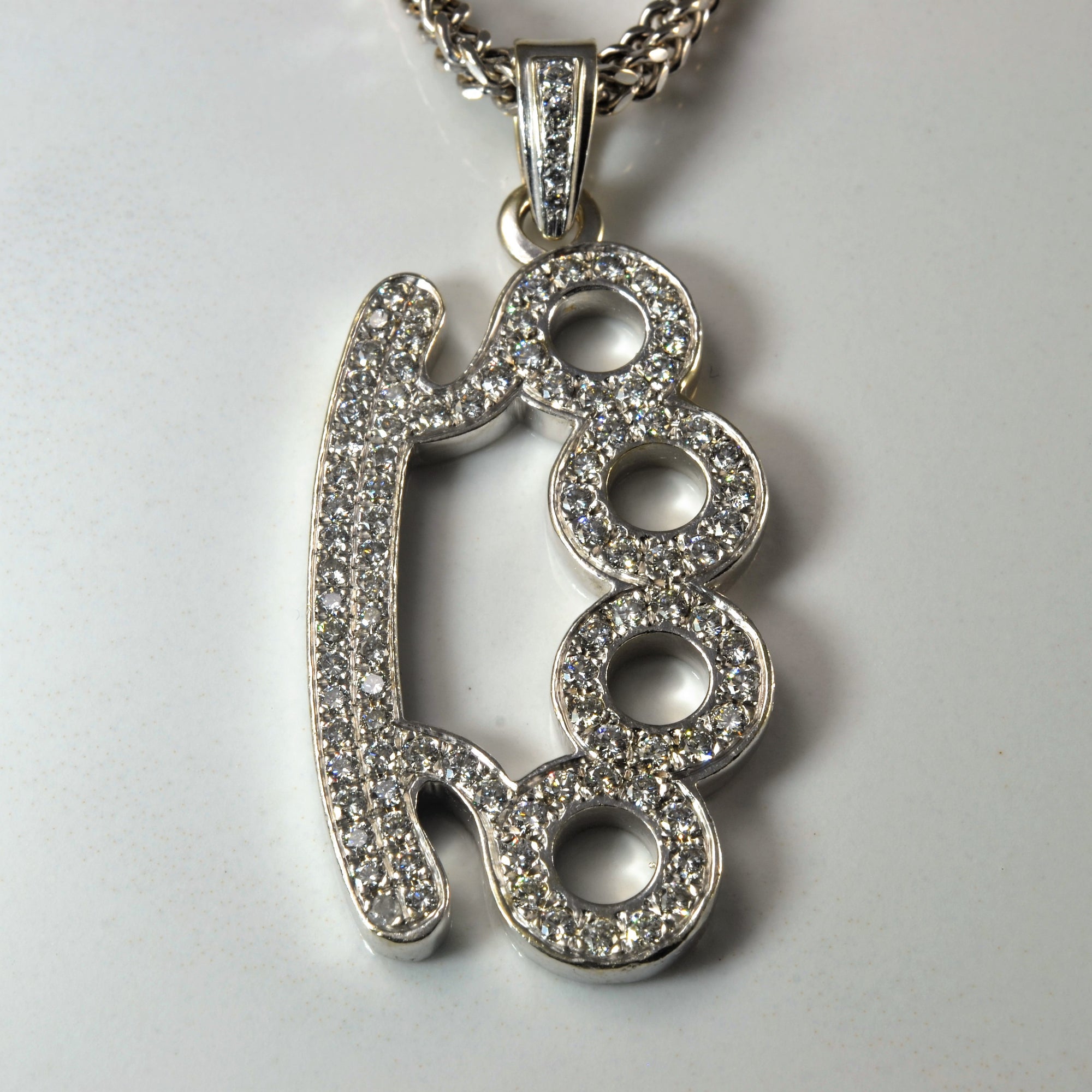 Diamond Brass Knuckle Necklace | 1.50ctw | 32