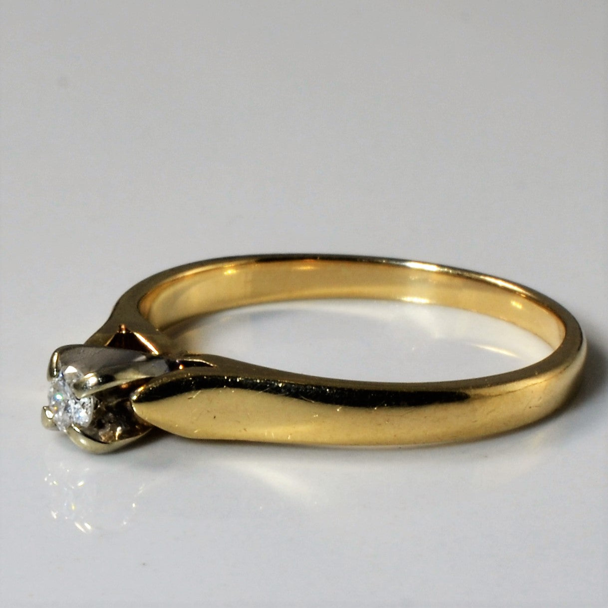 High Set Petite Solitaire Diamond Ring | 0.06ct | SZ 5.75 |