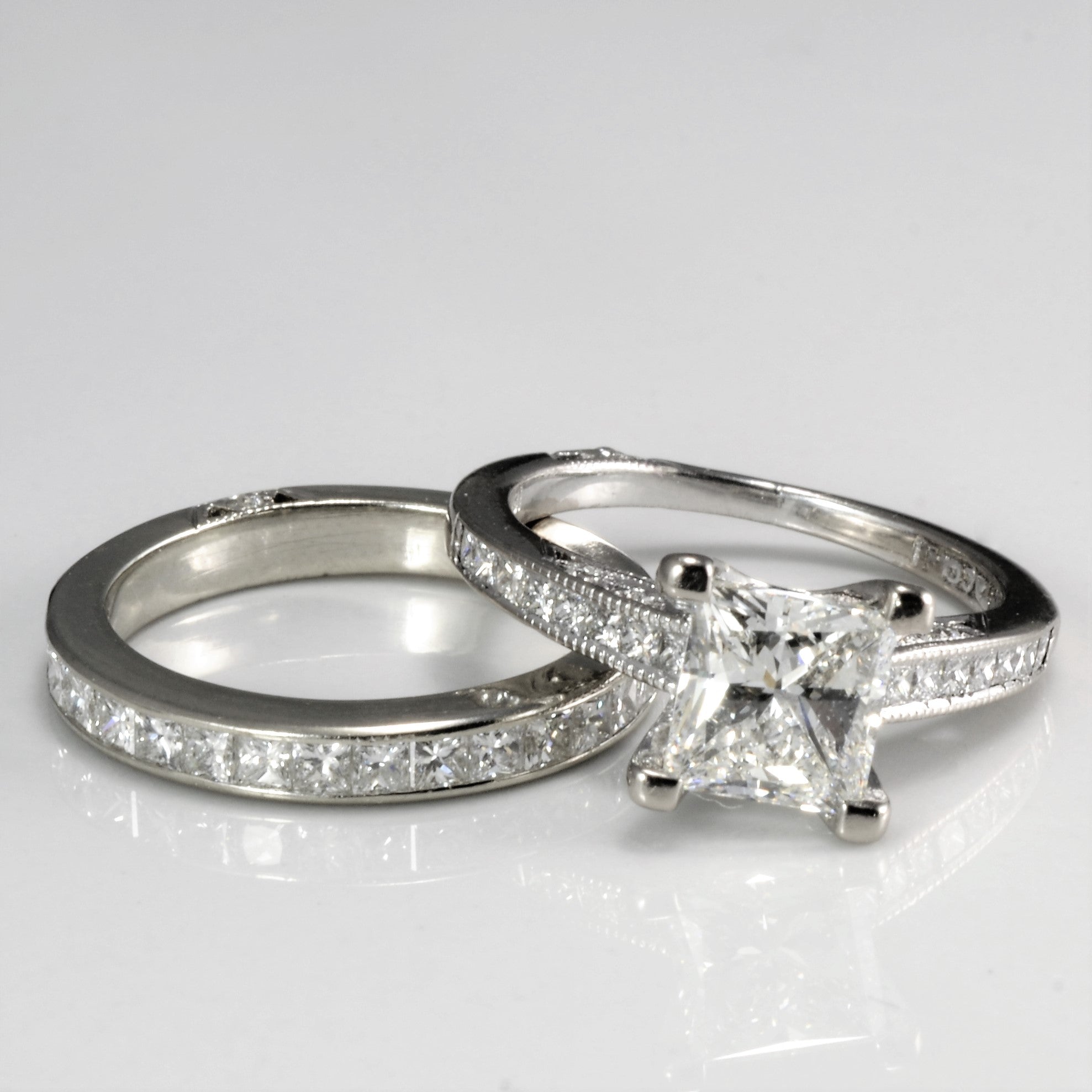 'Tacori' Cathedral Princess Diamond Wedding Set | 2.82 ctw, SZ 4.75 |