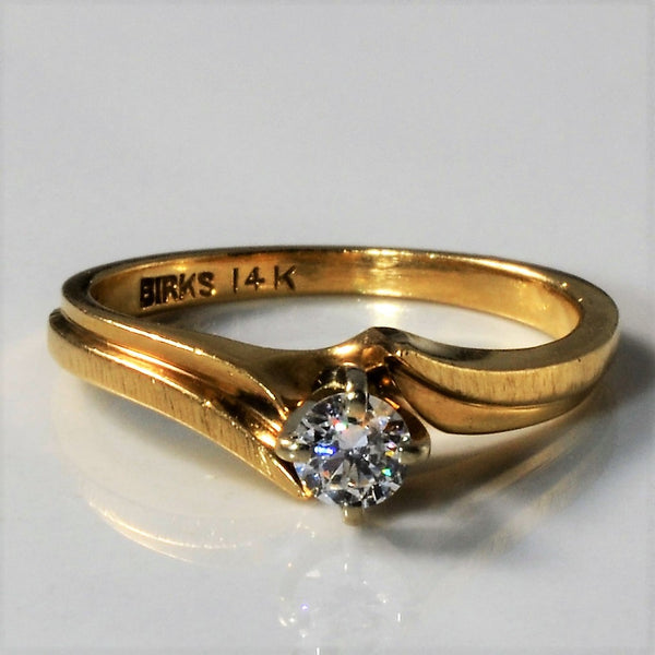 Birks' Bypass Solitaire Diamond Ring | 0.15ct | SZ 4 |