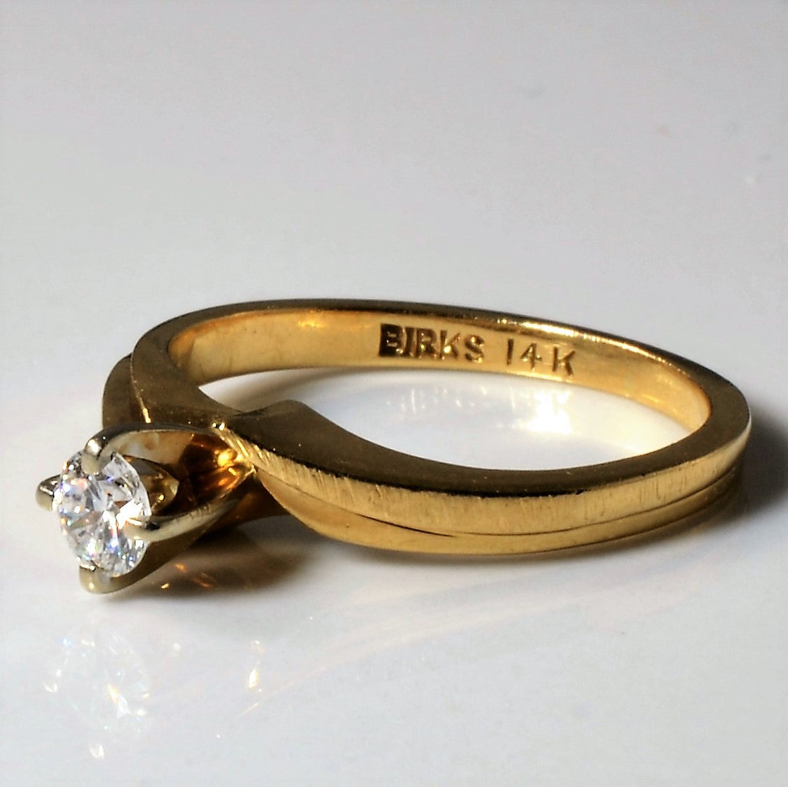 Birks' Bypass Solitaire Diamond Ring | 0.15ct | SZ 4 |