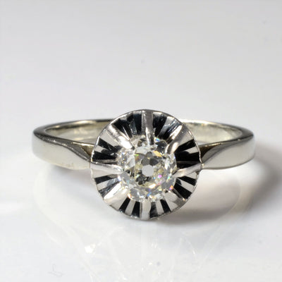 1940s Old Mine Solitaire Diamond Ring | 0.50ct | SZ 6.25 |