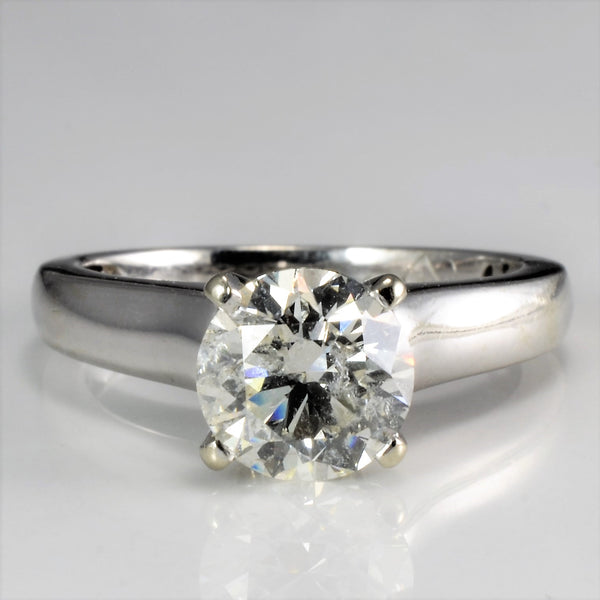 Wide Band Cathedral Solitaire Diamond Ring | 1.72 ct, SZ 5.75 | SI2 H |